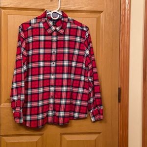 Lands End Flannel Shirt Size XL Petite
